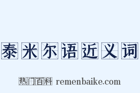 泰米尔语近义词是什么意思的图片